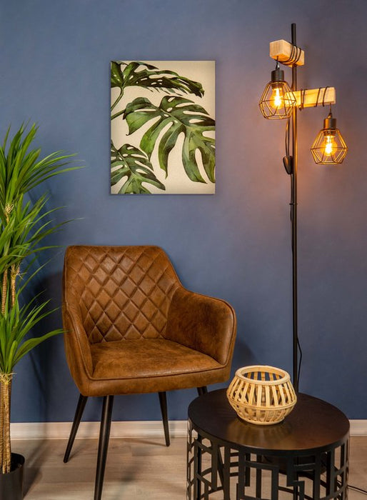 EGLO Townshend Vloerlamp - E27 - 166,5 cm - Zwart/Bruin - ThatLyfeStyle