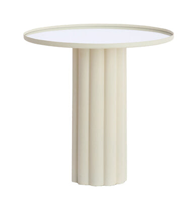 Light & Living Ronde Bijzettafel Rosario - Crème