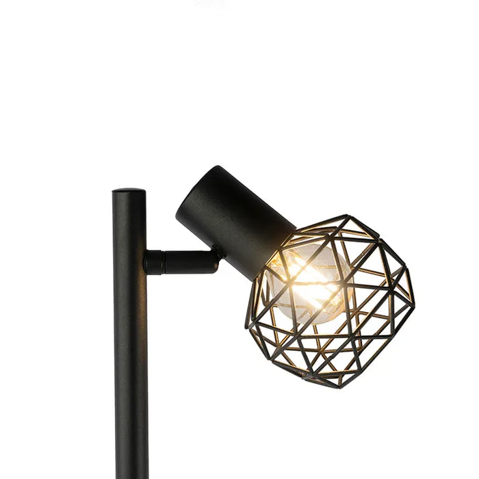 Design vloerlamp zwart 3-lichts verstelbaar - Mesh - ThatLyfeStyle