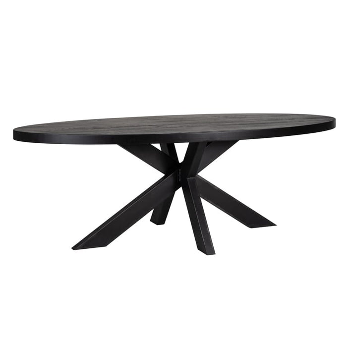 Richmond Ovale Eettafel Watson Eiken - Zwart - Ovaal