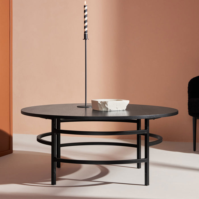 Nohr Ronde Salontafel Vu MDF, 100cm - Zwart