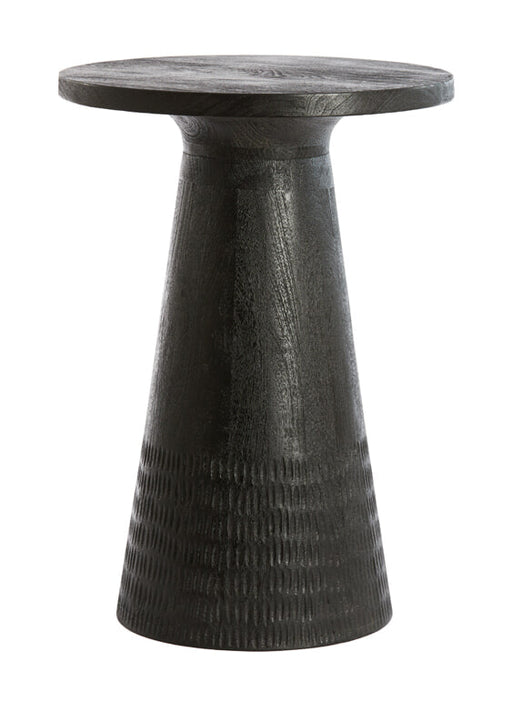 Light & Living Ronde Bijzettafel Paxos Mangohout - Zwart