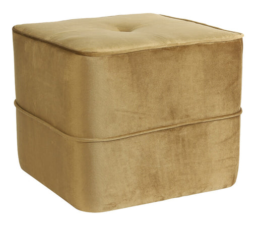 Light & Living Poef Kiki, mat velvet karamel - Vierkant