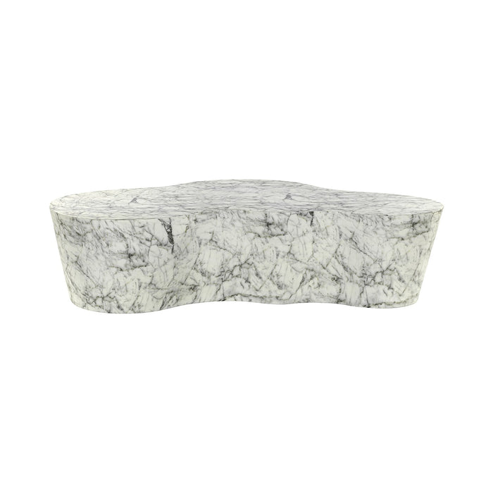 Richmond Organische Salontafel Rockyard Faux Marmer, 127 x 122cm - Wit
