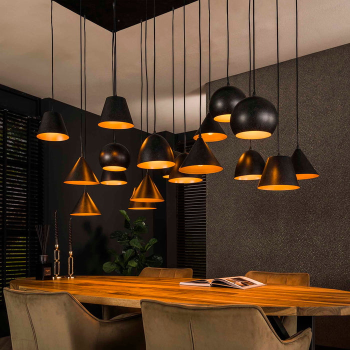 LifestyleFurn Hanglamp Shandell Artic black, 18-lamps - Artic zwart