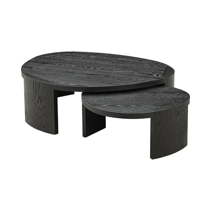 Richmond Organische Salontafel Navarino Set van 2 stuks, 115 x 90cm - Bruin