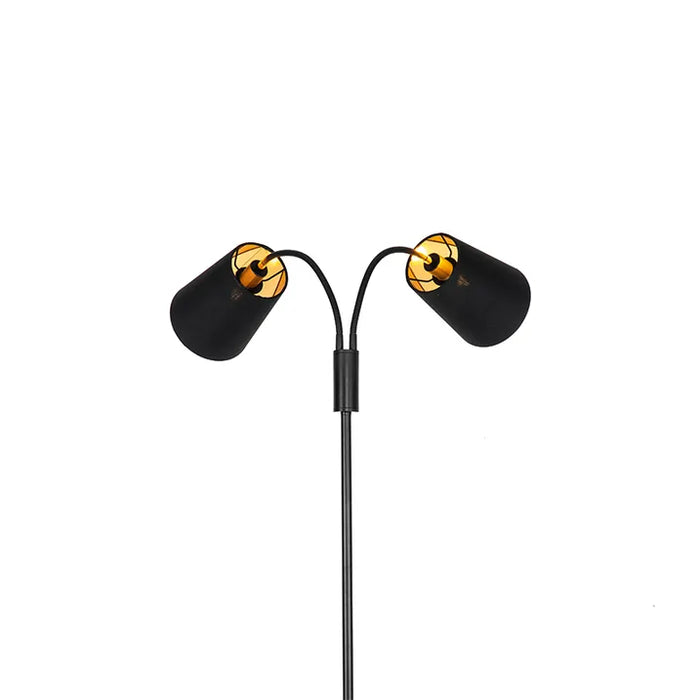 Moderne vloerlamp zwart 2-lichts - Carmen - ThatLyfeStyle