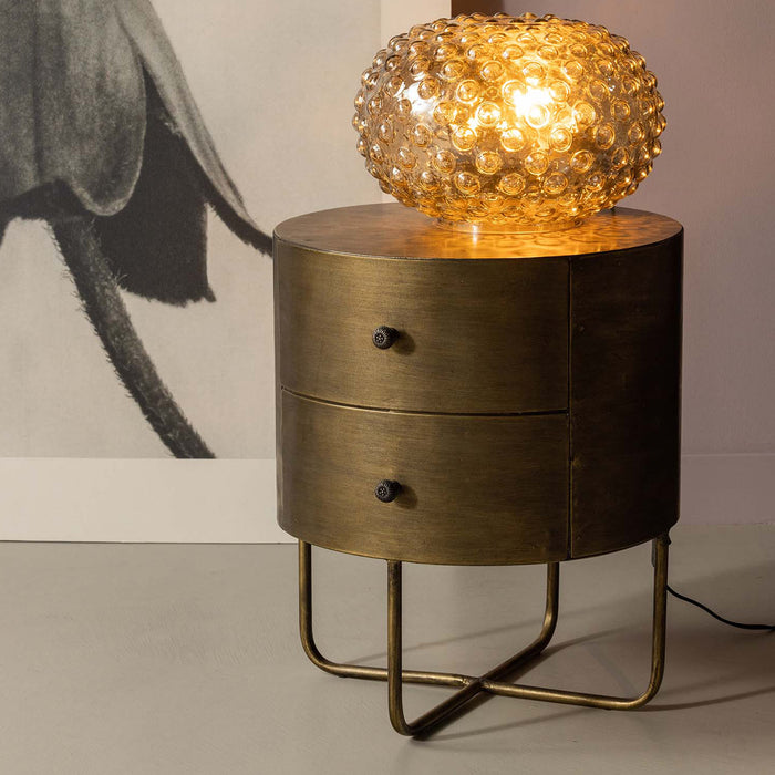 BePureHome Nachtkastje Glossy Met 2 lades - Antique Brass