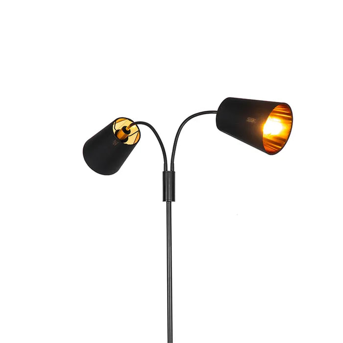 Moderne vloerlamp zwart 2-lichts - Carmen - ThatLyfeStyle
