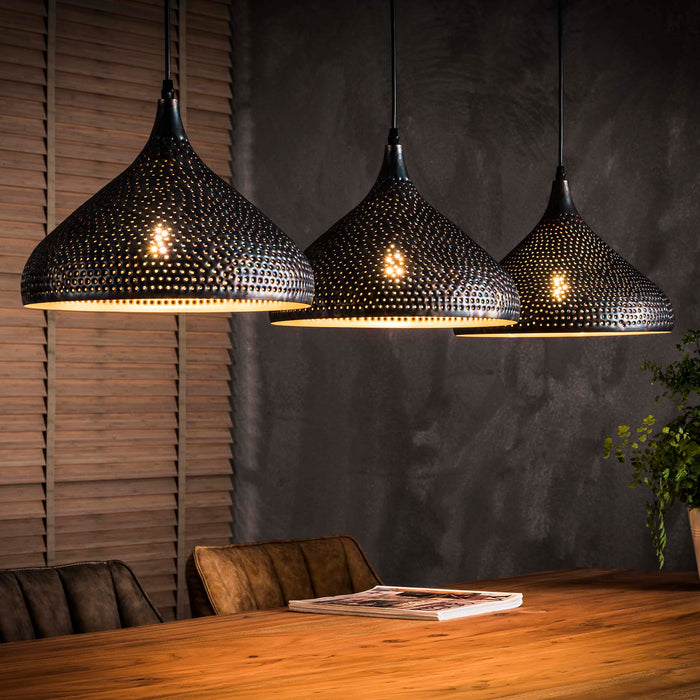 Hanglamp Romola 3-lamps - 56 - Zwart bruin (56)