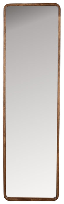 ZILT Rechthoekige Spiegel Rania Rubberhout, 120 x 34cm - Bruin - Japandi