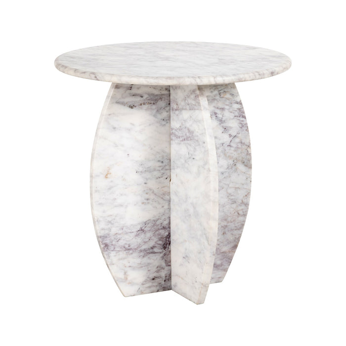 Richmond Ronde Bijzettafel Holmes Marmer, 50cm - Wit
