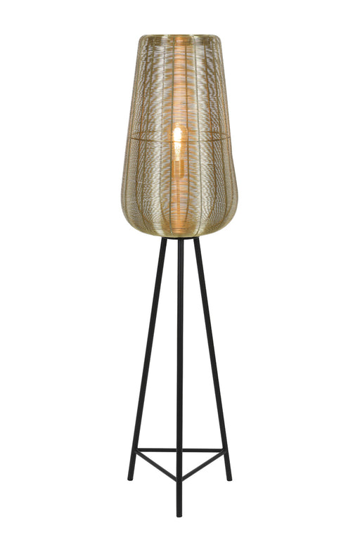 Light & Living Vloerlamp Adeta, goud+mat zwart, 147cm hoog
