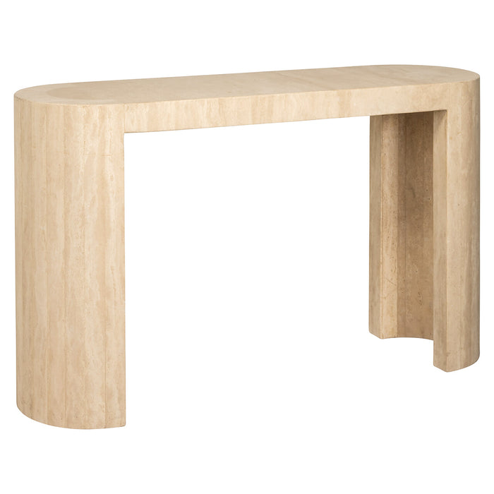 Richmond Ovale Sidetable Biltmore Travertin, 140cm - Beige