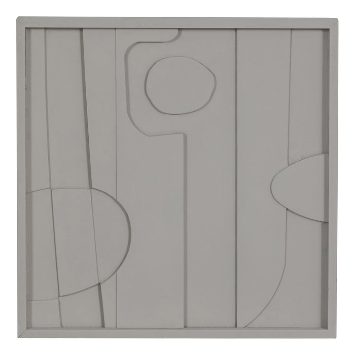 WOOOD Schilderij Fiona Reliëf 60 x 60cm - Mist