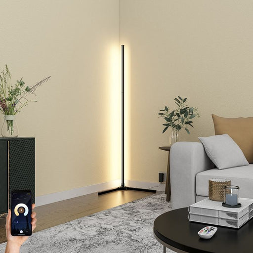 Smart vloerlamp incl. LED RGB en dimbaar in kelvin - Saar - ThatLyfeStyle