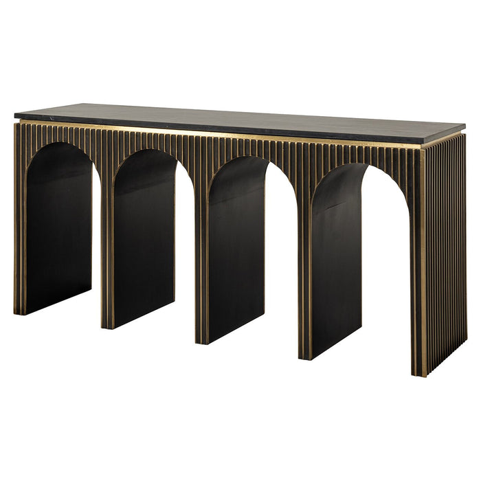 Richmond Sidetable Les Arcs Marmer en brass, 160cm - Brushed gold