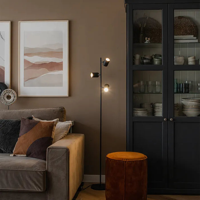 Moderne vloerlamp zwart 3-lichts - Jeana - ThatLyfeStyle