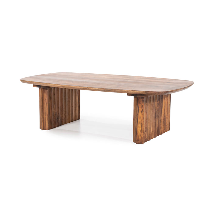 Eleonora Salontafel Alexander Deens ovaal, Sheesham hout, 130 x 70cm - Bruin