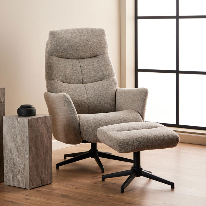 Bendt Relaxfauteuil Talisha Met voetenbank, Bouclé