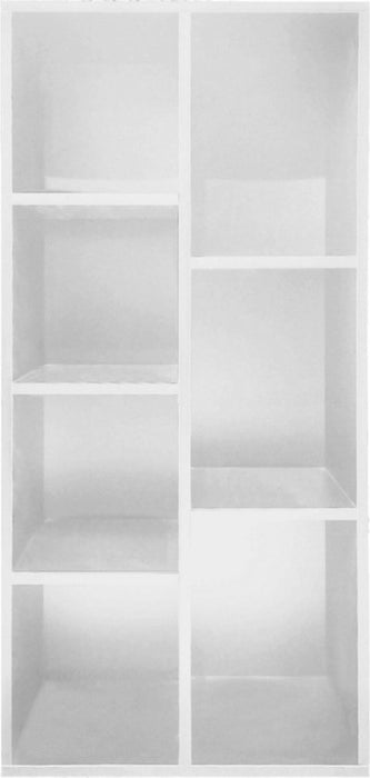 Boekenkast - open vakkenkast - 130 cm hoog - wit - ThatLyfeStyle