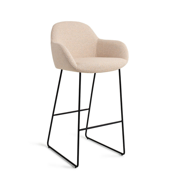 Jesper Home Barkruk Kushi Slide Black (zithoogte 77cm)