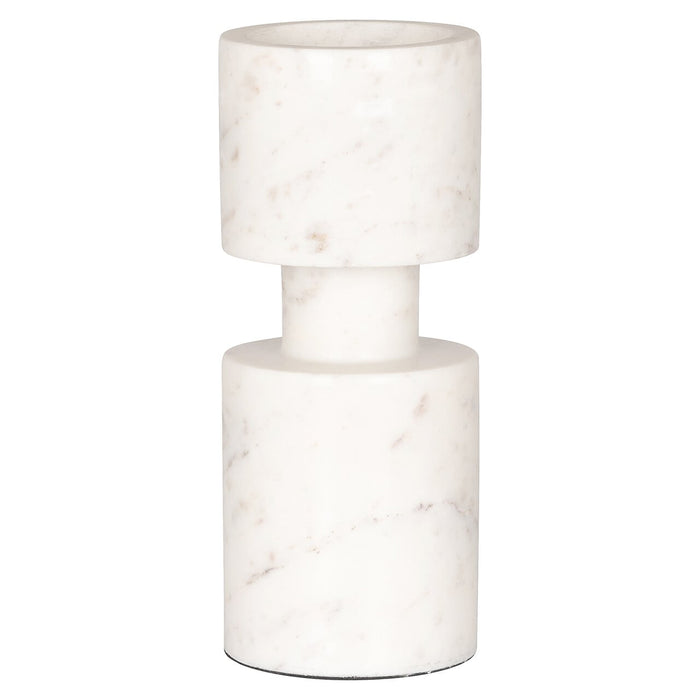 Richmond Kandelaar Melle Marmer, 24cm - Wit