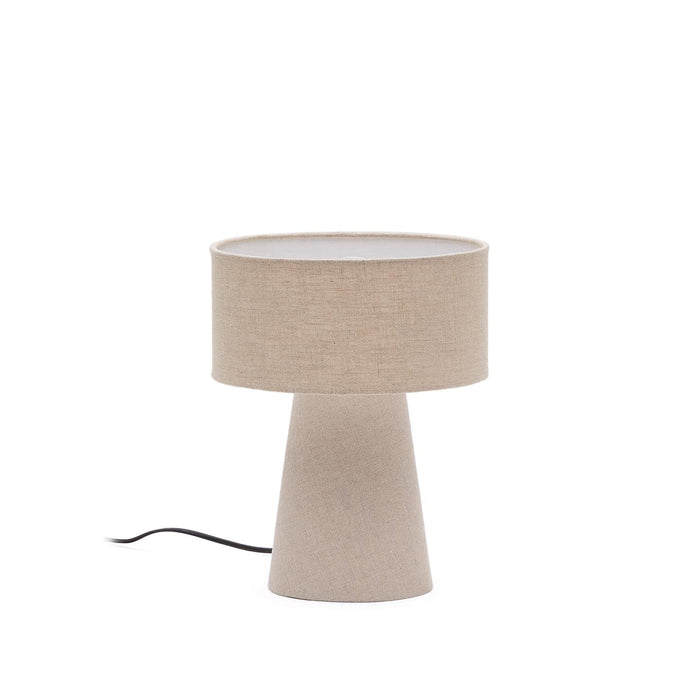 Kave Home Tafellamp Algaida Stof, 35cm hoog - Wit - Japandi