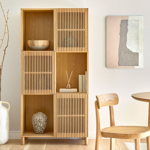 Kave Home Opbergkast Beyla Eiken, 170 x 85cm - Bruin - Japandi