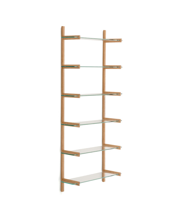 Kave Home Wandrek Sitra Eikenhout en glas, 202 x 90cm - Bruin