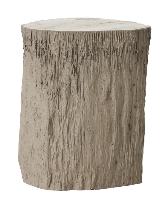 MUST Living Bijzettafel Rocca Versteend hout, 39cm - Bruin - Rond