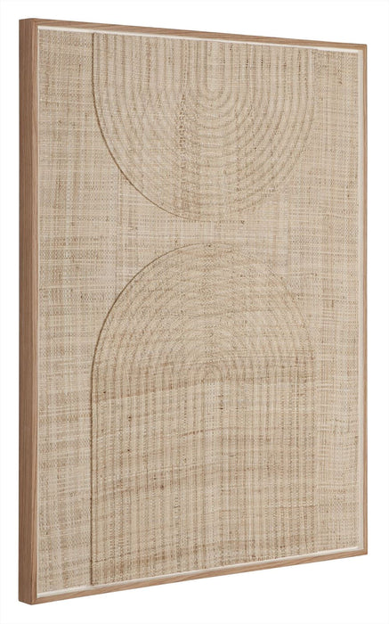 MUST Living Wanddecoratie Japanese Garden Palmblad, 102 x 76cm - Naturel