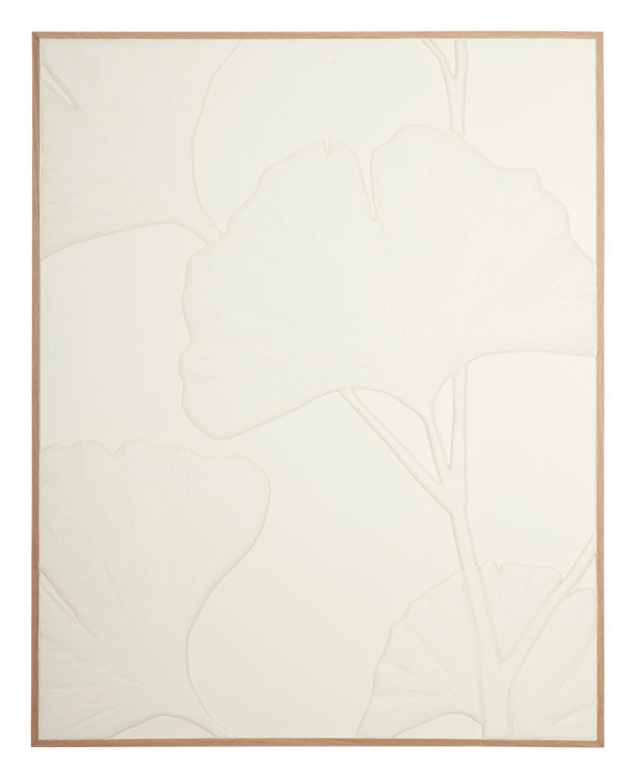 MUST Living Wanddecoratie Japanese Bananenblad, 127 x 102cm - Wit