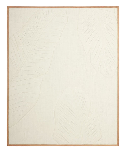 MUST Living Wanddecoratie Indian Bananenblad, 127 x 102cm - Wit