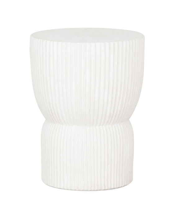 MUST Living Krukje Fluted Cement, 30cm - Wit