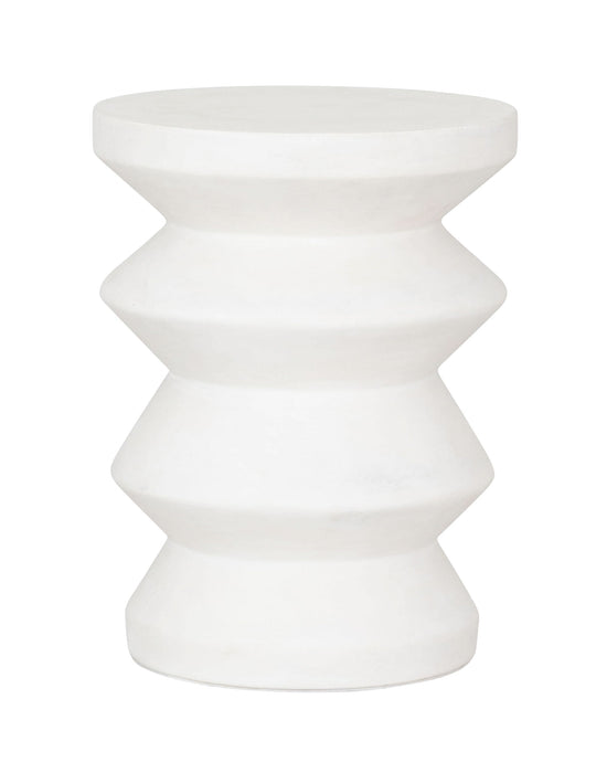 MUST Living Krukje Zig Zag Cement, 34cm - Wit