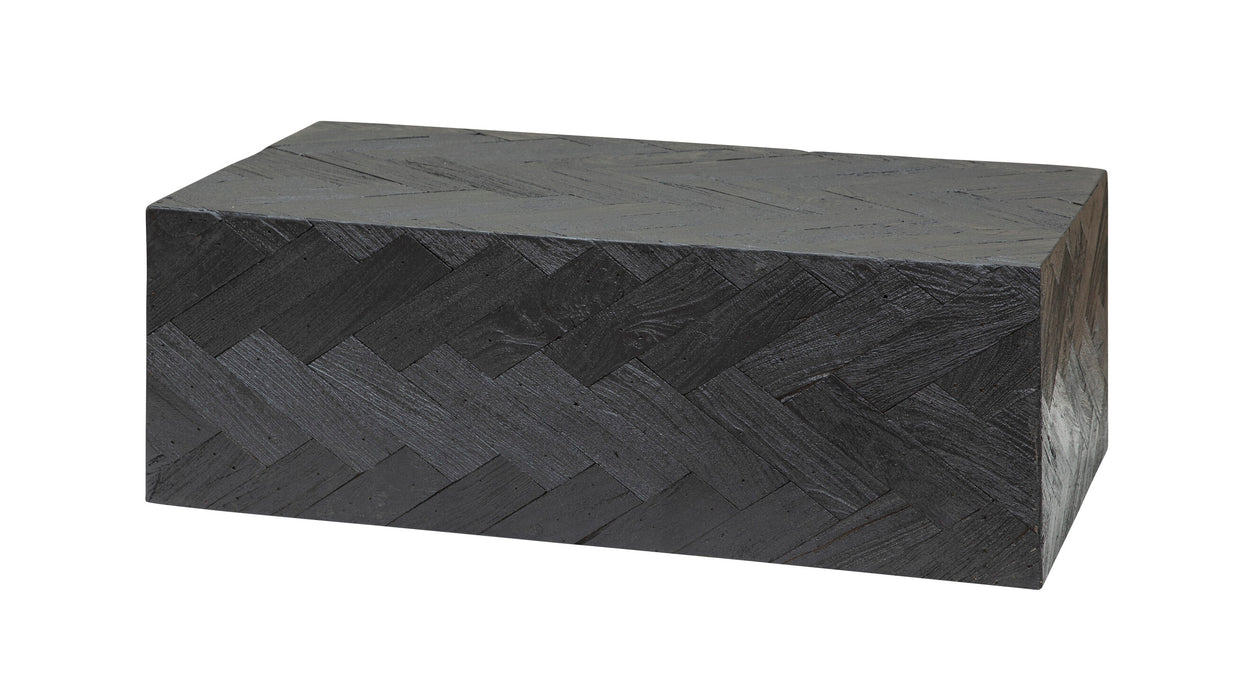 Tower Living Salontafel Ziano Visgraat, 100 x 52cm - zwart