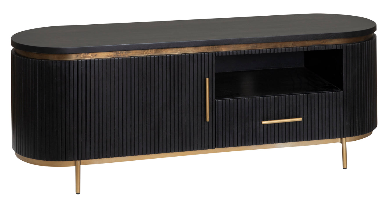 Tower Living TV-meubel Rivello Mangohout, 150cm - Zwart