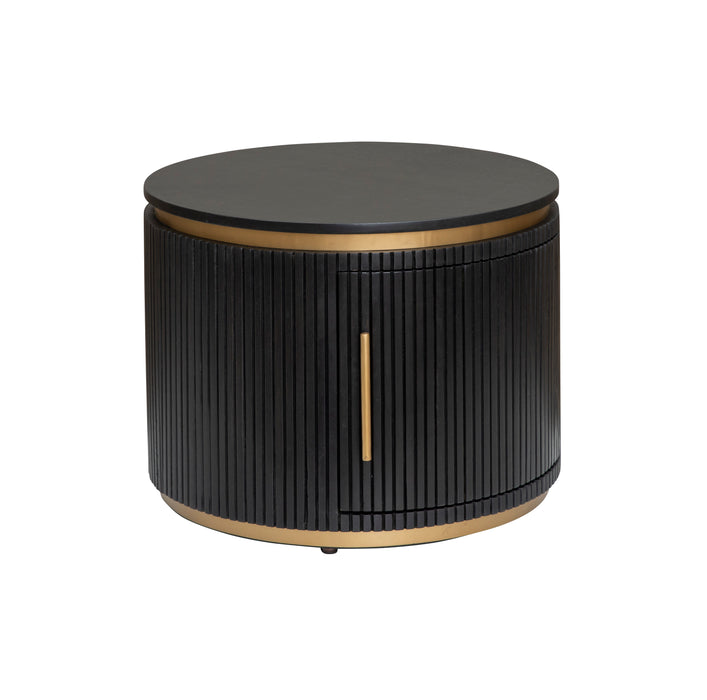 Tower Living Ronde Salontafel Rivello Mangohout - Zwart