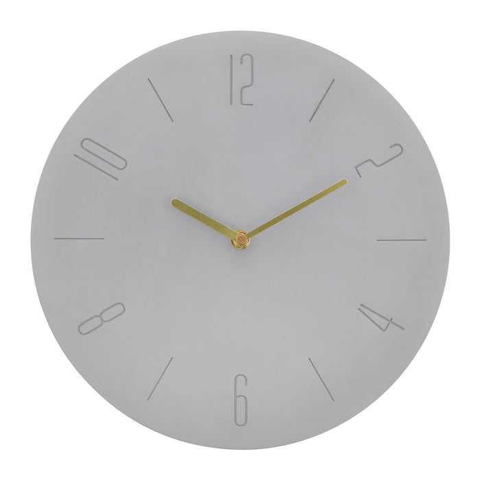 QUVIO Wandklok industrieel - Beton - Diameter 30 cm