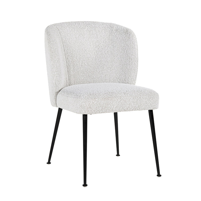 Richmond Eetkamerstoel Fallon Bouclé - Wit