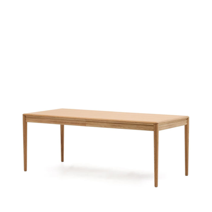Kave Home Uitschuifbare Eettafel Lenon Eikenhout, 200-280 x 90cm - Naturel