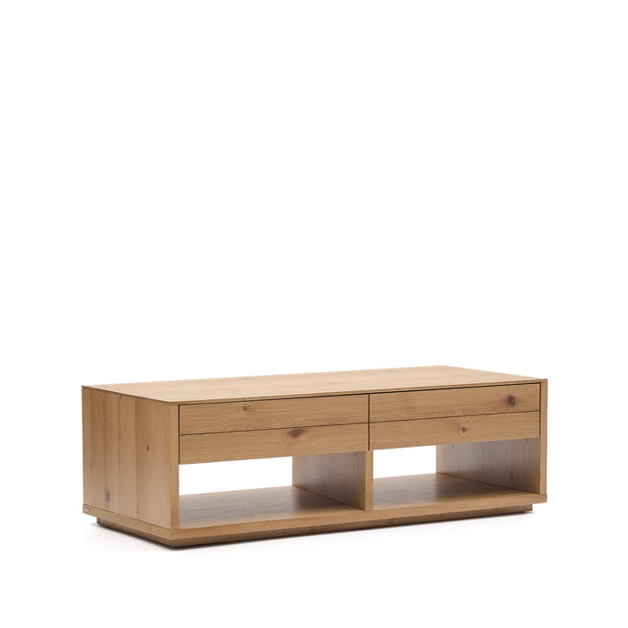 Kave Home Salontafel Alguema Eiken, 140 x 60cm - Bruin