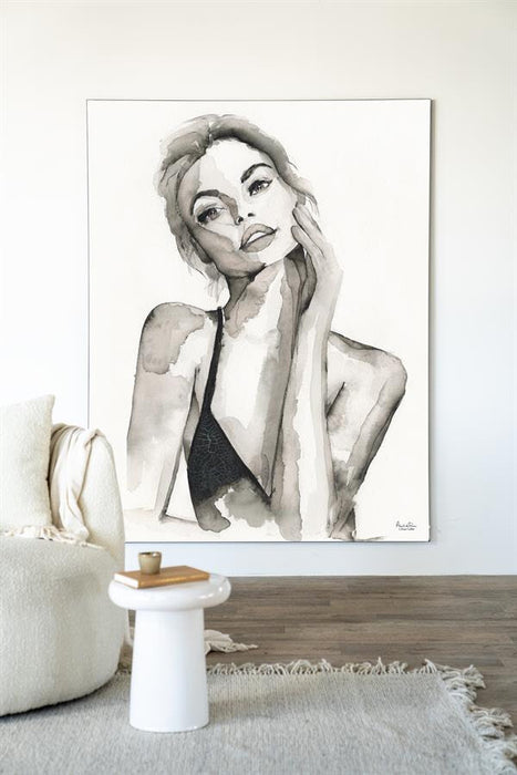 Urban Cotton Wandkleed A Womans Face in zwart frame, Large, 145 x 190cm