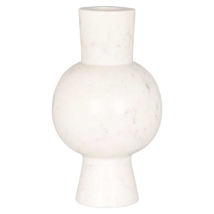 Richmond Vaas Jonah Marmer, 28cm - Wit
