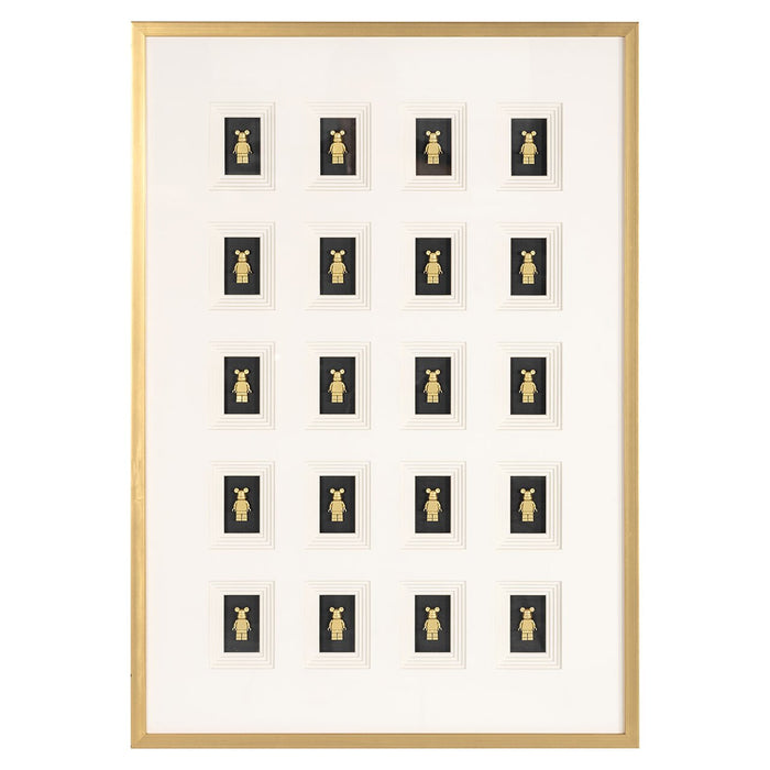 Richmond Wall Art Block 3D 100 x 70cm - Goud