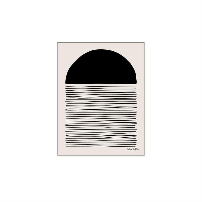 Urban Cotton Wandkleed Element in zwart frame, Medium, 110 x 145cm