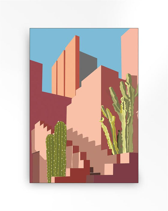 Urban Cotton Wandkleed Botanical Stairs in zwart frame, Large, 145 x 190cm