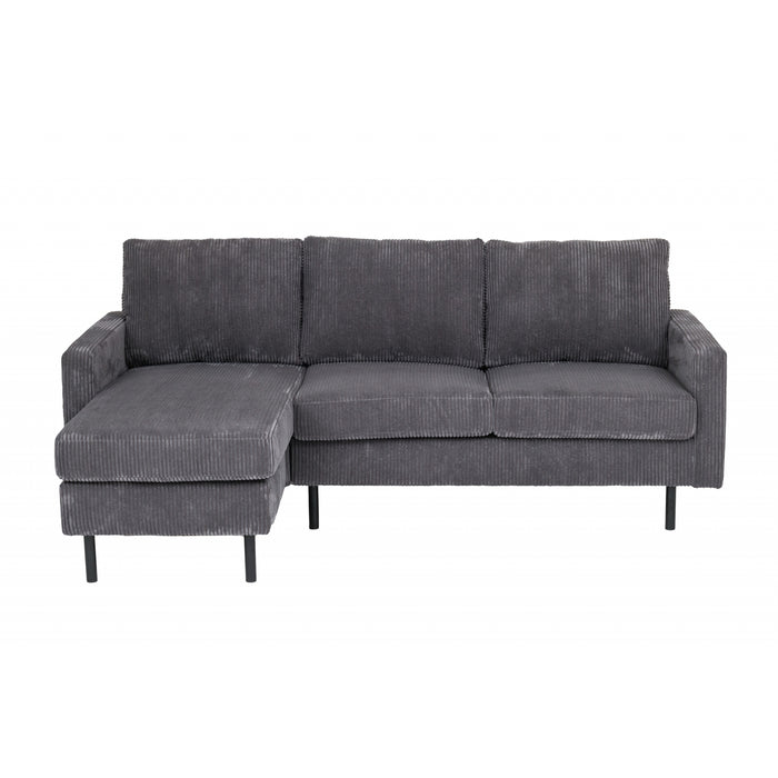 Hoekbank Garret - ribstof - antraciet - 200b - Woonexpress - ThatLyfeStyle