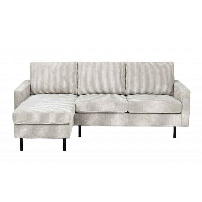 Hoekbank Garret - ribstof - beige - 200b - Woonexpress - ThatLyfeStyle